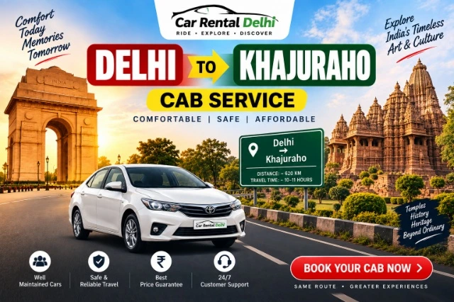 Delhi to Khajuraho Cab Service | Hire Taxi from Delhi